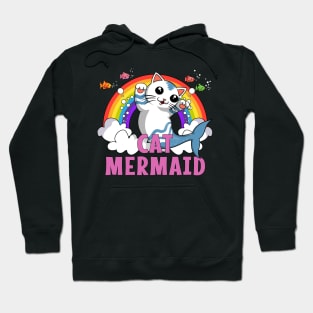 Cat Mermaid Rainbow Hoodie